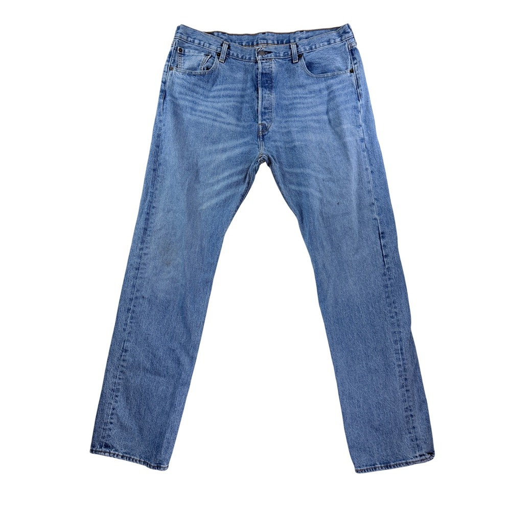 Levi's 501 Jeans Mens 38x34 Blue Button Fly Straight Leg Classic Denim Pants